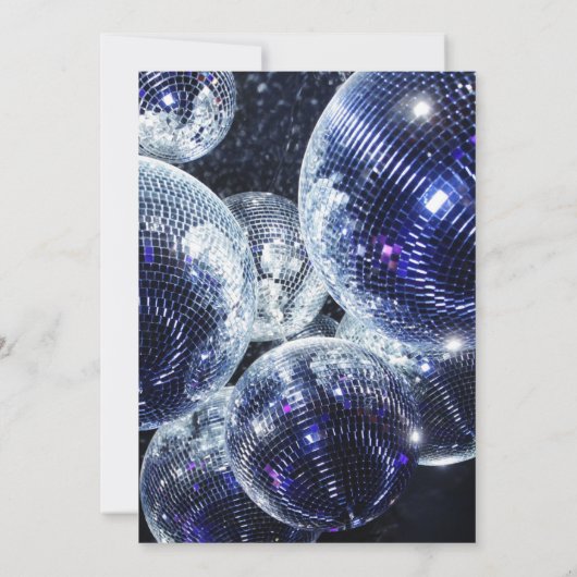 Laten we feest disco bal  kaart (Achterkant)