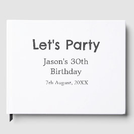 Laten we feest gelukkige 30e verjaardag eenvoudige gastenboek