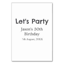 Laten we feest gelukkige 30e verjaardag eenvoudige kaart