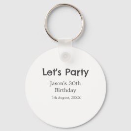 Laten we feest gelukkige 30e verjaardag eenvoudige sleutelhanger