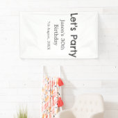 Laten we feest gelukkige 30e verjaardag eenvoudige spandoek (Insitu)