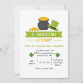 Laten we feest houden op St. Patrick's Day Invitat Kaart (Voorkant)