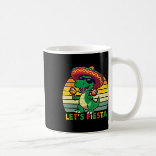 Laten we Feest Mexicaanse Dinosaurus Cinco De Mayo Koffiemok