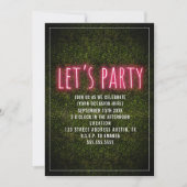 Laten we feest Neon Buxus Algemeen Doel Kaart (Voorkant)