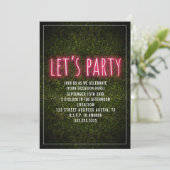 Laten we feest Neon Buxus Algemeen Doel Kaart (Staand voorkant)