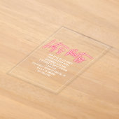 Laten we feest Neon Script Algemeen Elke gelegenhe Acryl Uitnodigingen (Laagn)