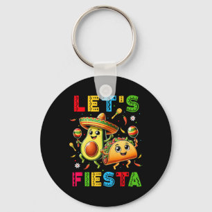 Laten we feest Taco Avocado Grappig Cinco De Mayo  Sleutelhanger