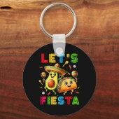 Laten we feest Taco Avocado Grappig Cinco De Mayo Sleutelhanger (Voorkant)
