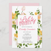 Laten we feest Typografie 30e verjaardag Kaart (Voorkant / Achterkant)