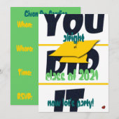 Laten we feest uitnodiging (Voorkant / Achterkant)