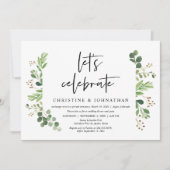 Laten we feest vieren, Bruiloft Intiem Dinerfeest Kaart (Voorkant)