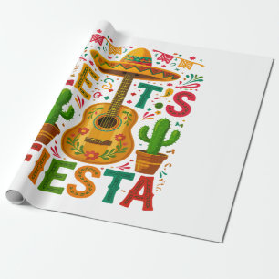 Laten we feest vieren Cinco De Mayo Feest Cadeaupapier