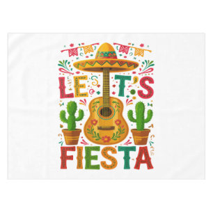 Laten we feest vieren Cinco De Mayo Feest Tafelkleed