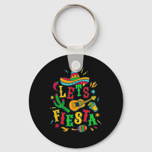 Laten we feest vieren Cinco De Mayo Mexicaans Fest Sleutelhanger