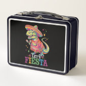 Laten we feest vieren Cinco De Mayo T Rex Dinosaur (Voorkant)