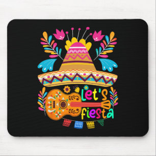 Laten we feest vieren Cinco De Mayo T-shirt Mexica Muismat