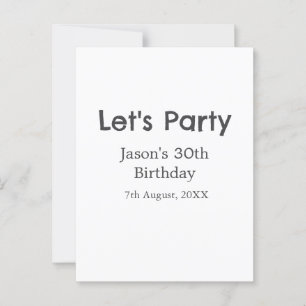 Laten we feest vieren gelukkige 30e verjaardag een briefkaart