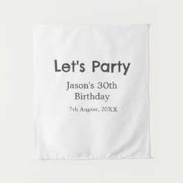 Laten we feest vieren gelukkige 30e verjaardag een wandkleed