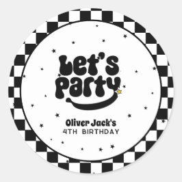 Laten we feest vieren Gelukkige verjaardag kerel Ronde Sticker