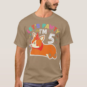 Laten we feest vieren Ik ben 55 jaar Corgi Hond105 T-shirt