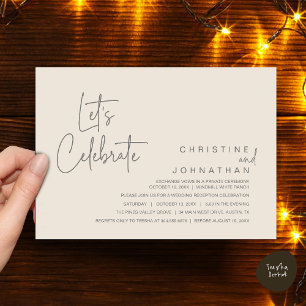 Laten we feest vieren, Intiem bruilofts diner voor Kaart
