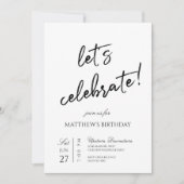 Laten we feest vieren kaart (Voorkant)