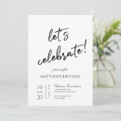 Laten we feest vieren kaart (Staand voorkant)