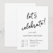 Laten we feest vieren kaart (Voorkant / Achterkant)