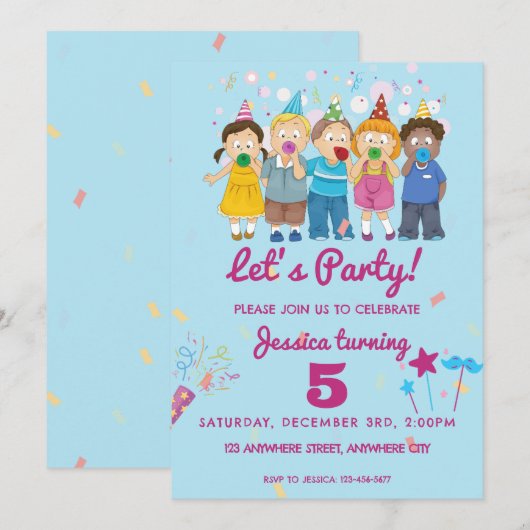 Laten we feest vieren. kaart (Voorkant / Achterkant)