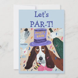Laten we feest vieren met Par-T Party Dog Basset H Kaart