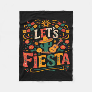 Laten we feest vieren Mexicaans 5 de mayo grappig Fleece Deken