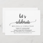 Laten we feest vieren, Rustic Wedding Elopement Pa Kaart (Voorkant / Achterkant)