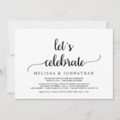 Laten we feest vieren, Rustieke trouwfeest viering Kaart (Voorkant)