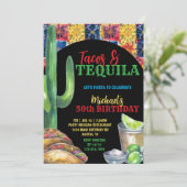 Laten we feest vieren Tacos & Tequila Mexicaanse 5 Kaart (Staand voorkant)