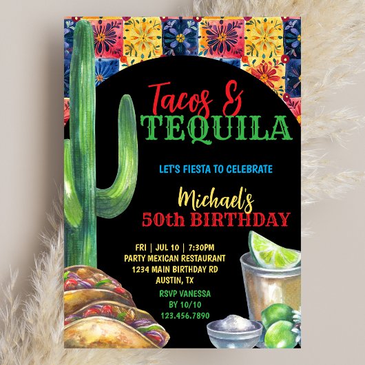 Laten we feest vieren Tacos & Tequila Mexicaanse 5 Kaart