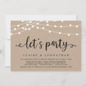 Laten we feest vieren, weddenschap-feest-feest I Kaart (Voorkant)