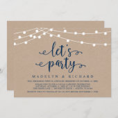 Laten we feest vieren, weddenschap-feest-feest I Kaart (Voorkant / Achterkant)