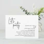 Laten we feest vieren, weddenschap-uittredingsfees kaart (Staand voorkant)