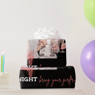 Laten we feest vriendsinnen verjaardag inpakken cadeaupapier