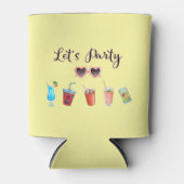 Laten we feest zomer soiree gepersonaliseerd blikjeskoeler (Voorkant)