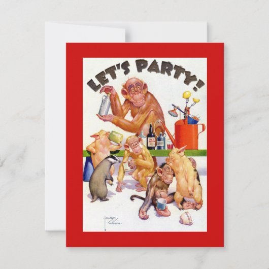 Laten we feestapen kaart (Voorkant)