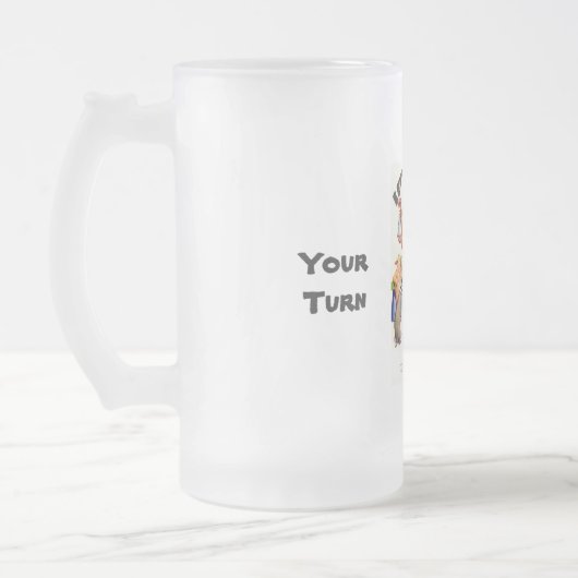 Laten we feestapen matglas bierpul (Links)