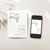 Laten we feestdag minimalistische feestdag houden kaart