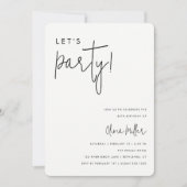 Laten we feestdag minimalistische feestdag houden kaart (Voorkant)