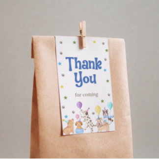 Laten we feestelijk puppy favoriet label hond verj cadeaulabel