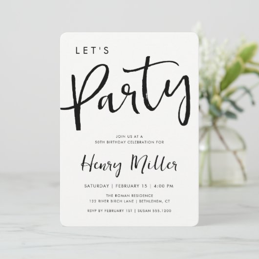 Laten we feestelijke feestelijke feestdag vieren kaart (Staand voorkant)