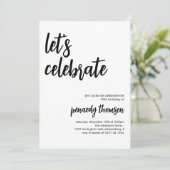 Laten we Feestelijke Uitnodiging Bewerkbare Sjablo (Staand voorkant)