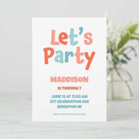 Laten we feestelijke uitnodigingen houden voor kin (Staand voorkant)