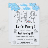 Laten we feestelijke uitnodigingen houden voor kin (Voorkant / Achterkant)