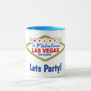 Laten we feesten 50ste Vegas Mok